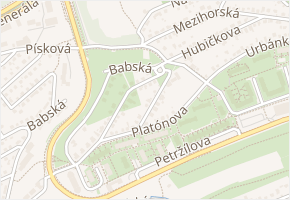 Homérova v obci Praha - mapa ulice