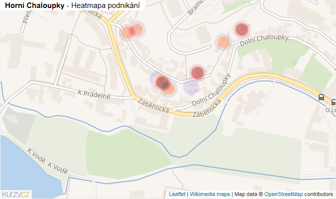 Mapa Horní Chaloupky - Firmy v ulici.