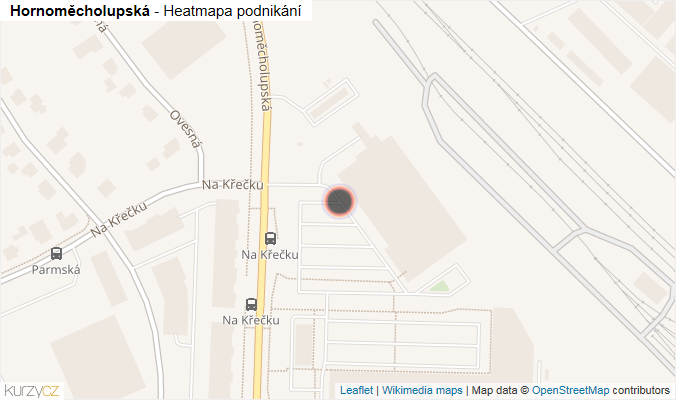 Mapa Hornoměcholupská - Firmy v ulici.