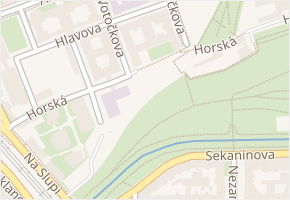 Horská v obci Praha - mapa ulice