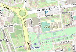 Horynova v obci Praha - mapa ulice