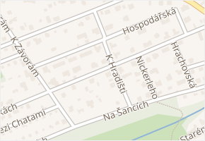 Hospodářská v obci Praha - mapa ulice