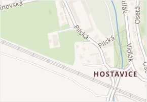 Hostavice v obci Praha - mapa části obce