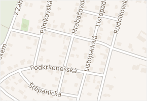 Hrabačovská v obci Praha - mapa ulice