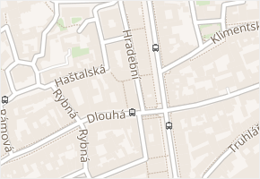 Hradební v obci Praha - mapa ulice