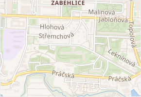 Hrušňová v obci Praha - mapa ulice