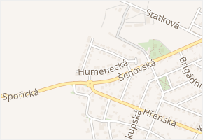 Humenecká v obci Praha - mapa ulice
