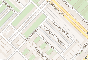 Humpolecká v obci Praha - mapa ulice