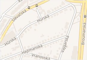 Hůrská v obci Praha - mapa ulice