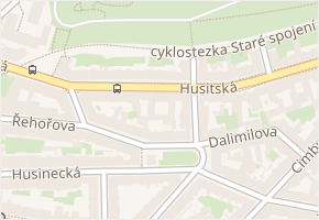 Husitská v obci Praha - mapa ulice