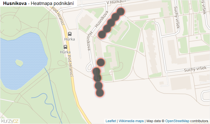 Mapa Husníkova - Firmy v ulici.