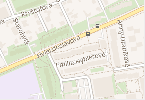 Hviezdoslavova v obci Praha - mapa ulice