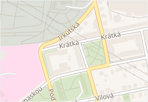 Irkutská v obci Praha - mapa ulice
