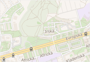 Irská v obci Praha - mapa ulice