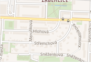 Jabloňová v obci Praha - mapa ulice