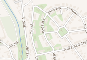 Jansova v obci Praha - mapa ulice