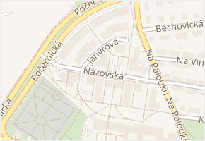 Janýrova v obci Praha - mapa ulice