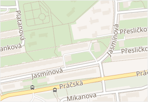 Jasmínová v obci Praha - mapa ulice