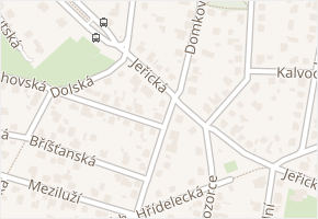 Jeřická v obci Praha - mapa ulice