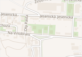 Jesenická v obci Praha - mapa ulice