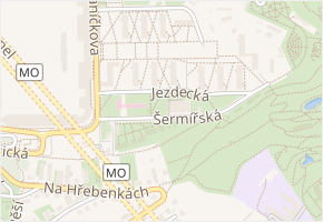 Jezdecká v obci Praha - mapa ulice