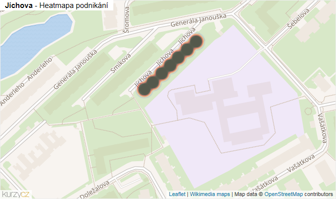 Mapa Jíchova - Firmy v ulici.