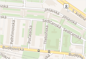 Jihlavská v obci Praha - mapa ulice