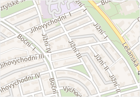 Jihovýchodní II v obci Praha - mapa ulice