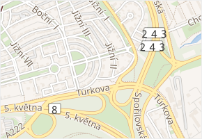 Jihovýchodní VI v obci Praha - mapa ulice