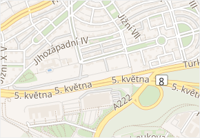 Jihozápadní V v obci Praha - mapa ulice
