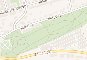 Jilmová v obci Praha - mapa ulice