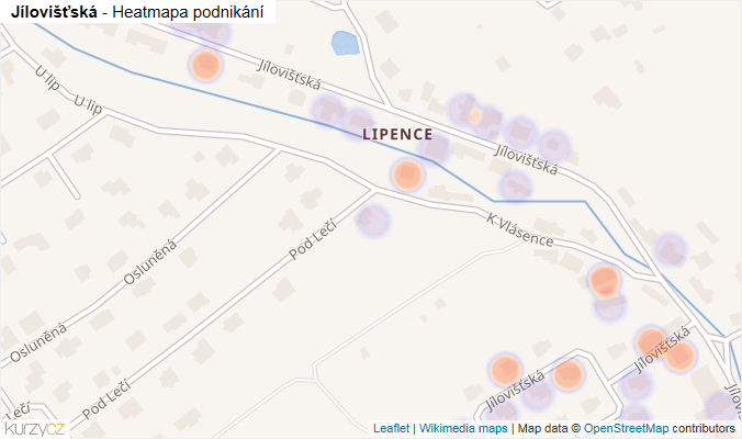 Mapa Jílovišťská - Firmy v ulici.