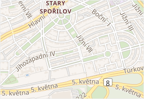 Jižní IX v obci Praha - mapa ulice