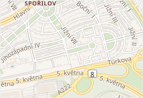 Jižní VII v obci Praha - mapa ulice