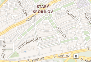 Jižní XI v obci Praha - mapa ulice