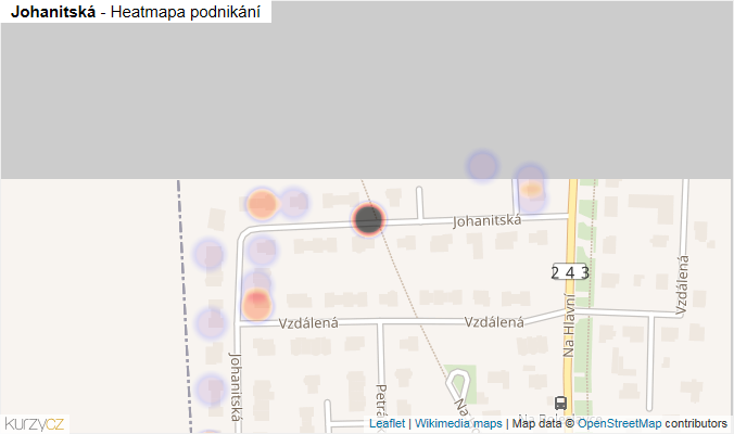 Mapa Johanitská - Firmy v ulici.