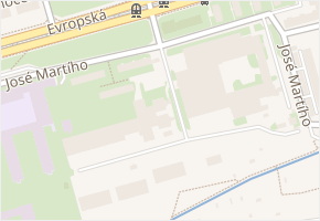 José Martího v obci Praha - mapa ulice