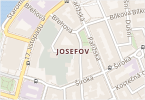 Josefov v obci Praha - mapa části obce