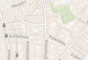 Jungmannova v obci Praha - mapa ulice