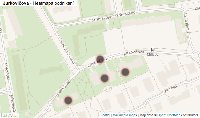 Mapa Jurkovičova - Firmy v ulici.