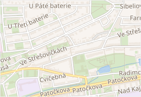 K bateriím v obci Praha - mapa ulice