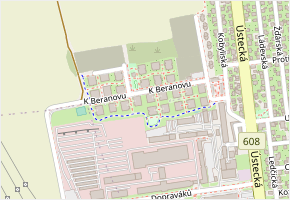 K Beranovu v obci Praha - mapa ulice