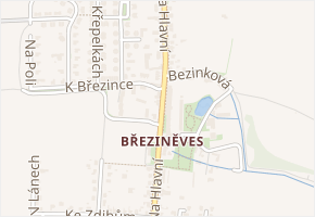 K Březiněvsi v obci Praha - mapa ulice