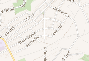 K Drsnici v obci Praha - mapa ulice