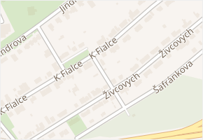 K Fialce v obci Praha - mapa ulice