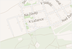 K Lažance v obci Praha - mapa ulice