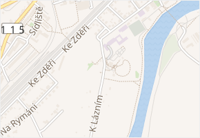 K lázním v obci Praha - mapa ulice