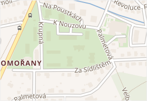 K Nouzovu v obci Praha - mapa ulice
