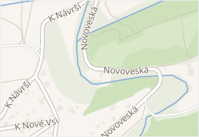 K Nové Vsi v obci Praha - mapa ulice