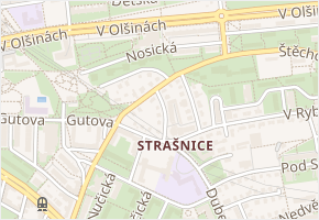 K Rybníčkům v obci Praha - mapa ulice